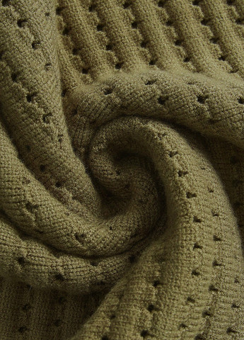 Оливковое (хаки) кэжуал платье платье-свитер, футляр SHEIN однотонное