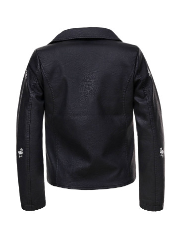 Чорна демісезонна куртка для дівчинки 1125 158 чорний (2000903877745) Glo-Story