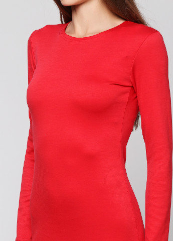 Красное коктейльное платье футляр Podium однотонное