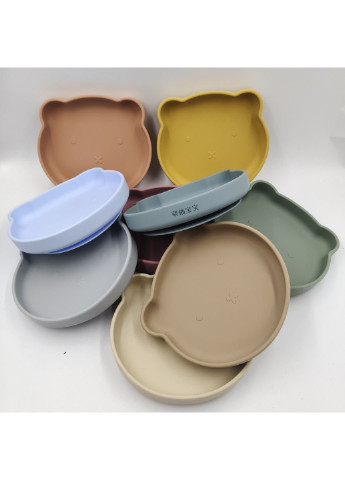 Детский набор посуды 6433 2 предмета синий No Brand (253624963)