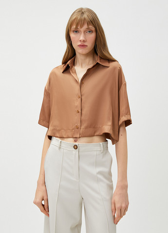 Светло-коричневая блуза KOTON