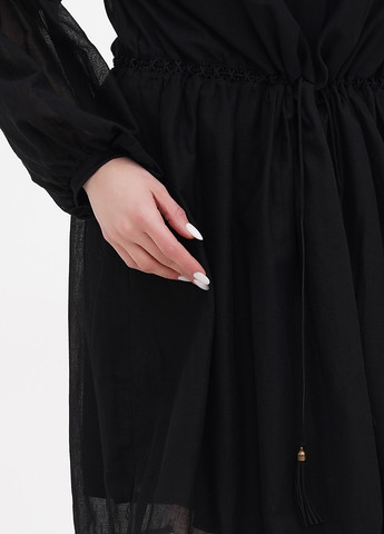Чорна кежуал сукня кльош Gepur однотонна