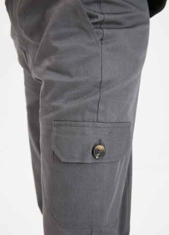 Темно-серые кэжуал демисезонные брюки карго Trendyol