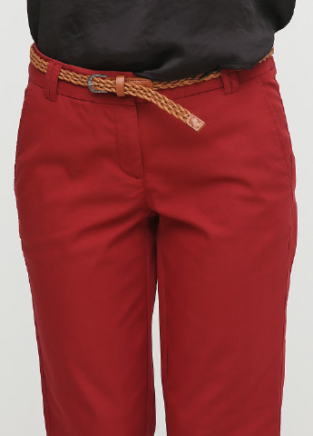 Красные кэжуал демисезонные брюки Zero