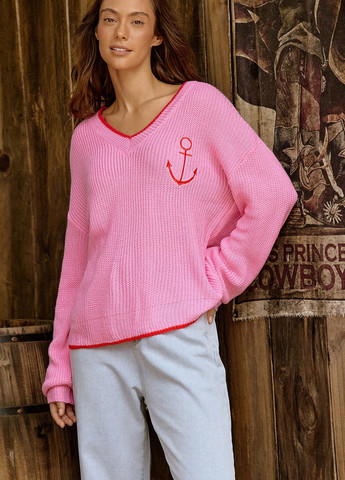 Рожевий демісезонний пуловер пуловер SHEIN