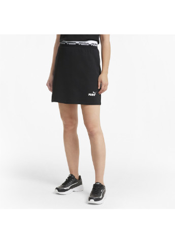 Черная спортивная однотонная юбка Puma