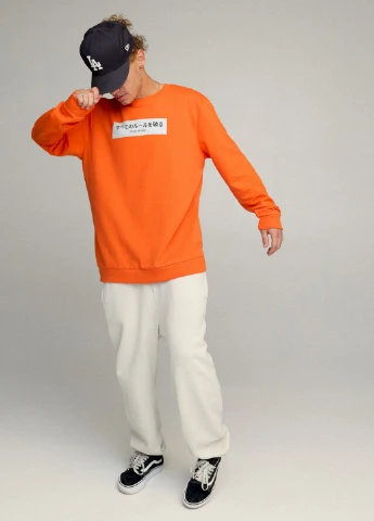 Оранжевый свитшот мужской oversize /no flis/ YAPPI (252259253)