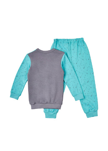 Бірюзова всесезон піжама (світшот, штани) свитшот + брюки Z16