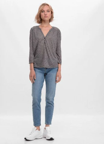 Чорно-біла блуза демісезон,чорний білий, H&M