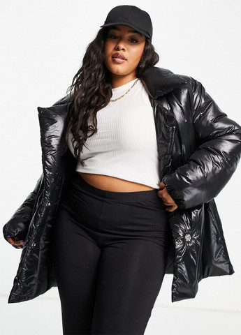 Чорна зимня куртка Asos