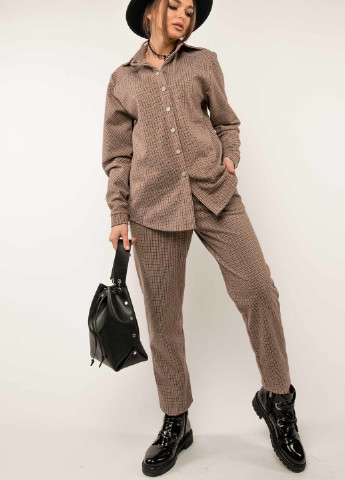 Сорочка Рі Марі Лейден РУ 0520 беж клітина Ри Мари (224984527)