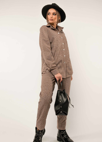 Сорочка Рі Марі Лейден РУ 0520 беж клітина Ри Мари (224984527)