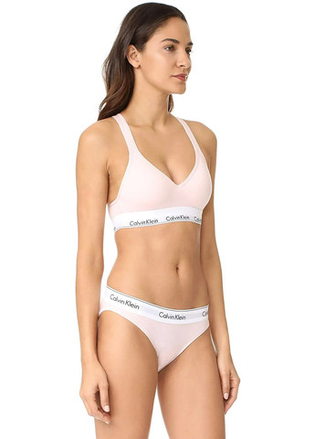 Розовый топ бюстгальтер Calvin Klein без косточек хлопок