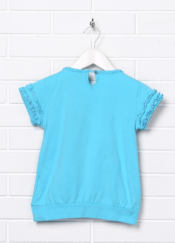 Голубая летняя футболка с коротким рукавом Acar