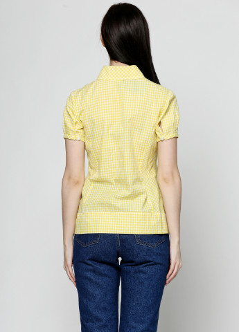 Желтая кэжуал рубашка в клетку Les Femmes
