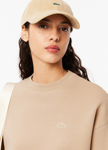 Бежевый свитшот Lacoste однотонный нашивки (363619916)