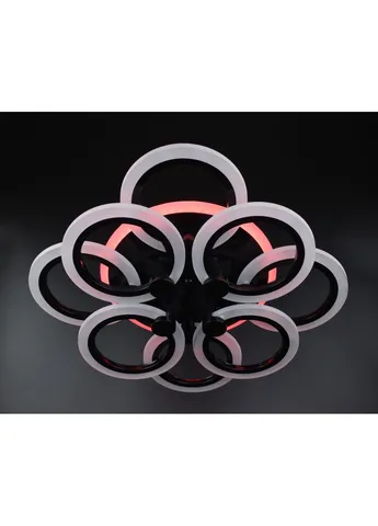 Люстра потолочная LED с пультом A2374/4+4S-RGB-bk Черный 11х45х54 см. Sunnysky (253629342)