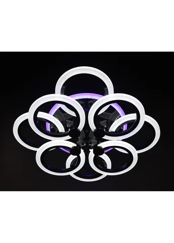 Люстра потолочная LED с пультом A2374/4+4S-RGB-bk Черный 11х45х54 см. Sunnysky (253629342)