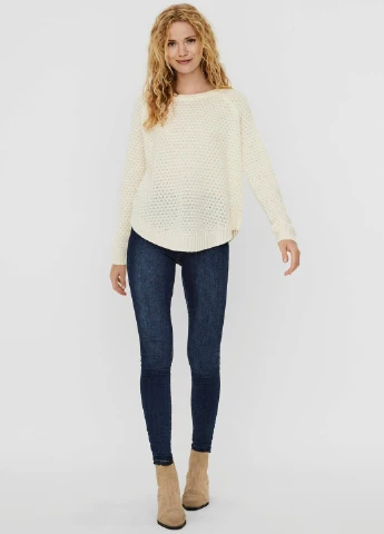 Молочний демісезонний светр Vero Moda