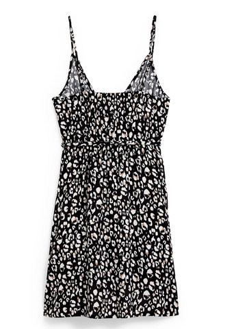 Чорно-білий кежуал сукня на запах C&A леопардовий