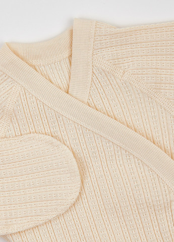 Молочний демісезонний комплект (распашонка, повзунки, шапка) Ляля