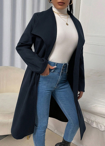 Чорне демісезонне Пальто SHEIN