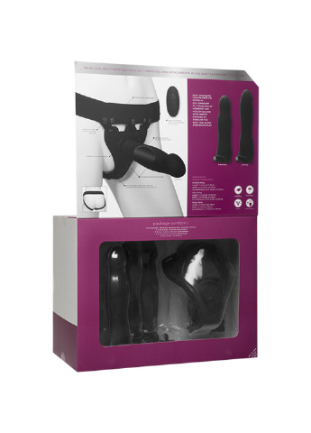 Набор для страпона с вибрацией Body Extensions - BE Naughty - Black Doc Johnson (254953841)