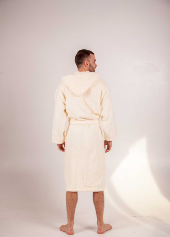 Халат махровий Bella, MicroCotton, однокольоровий, кремовий, розмір XXL (3800980992725) Bulgaria-Tex (251707697)
