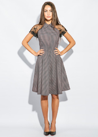 Комбинированное кэжуал платье Time of Style с геометрическим узором