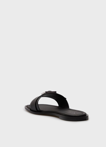 Черные шлепанцы Calvin Klein с пряжкой, с логотипом