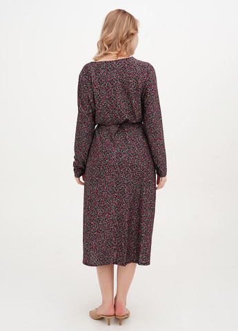 Черное кэжуал платье а-силуэт We с цветочным принтом