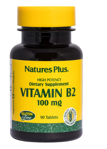 Рибофлавін, B-2, Nature's Plus, 100 мг, 90 таблеток Natures Plus (228291826)
