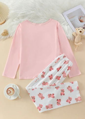 Комбінована всесезон піжама (лонгслів, штани) лонгслів + брюки SHEIN
