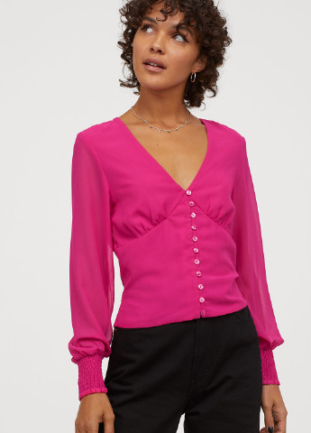 Фуксинова (колору Фукія) демісезонна блуза H&M