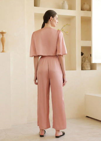 Світло-рожева всесезон піжама (сорочка, штани) сорочка + брюки SHEIN