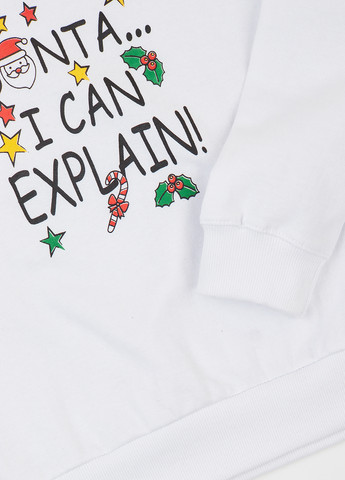 Белый свитшот dexter's новогодний без декора (276713024)