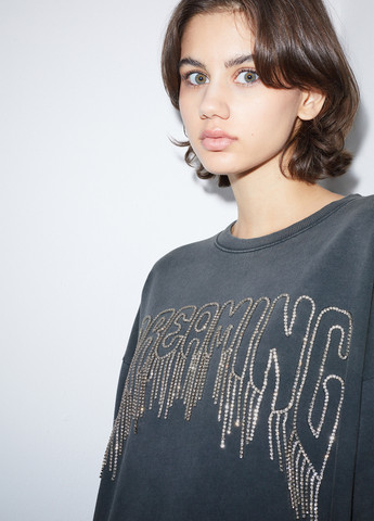 Темно-сіра кежуал сукня сукня-світшот C&A однотонна