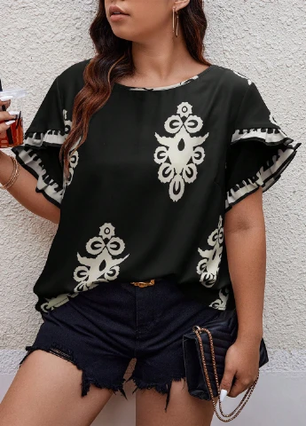 Чорна блуза SHEIN