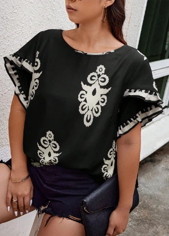 Чорна блуза SHEIN