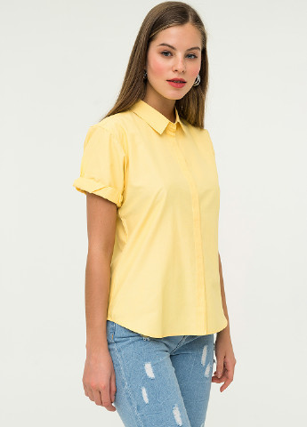 Желтая кэжуал рубашка befree
