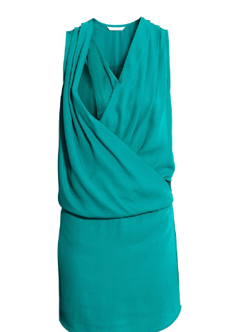 Бирюзовое кэжуал платье для беременных H&M однотонное