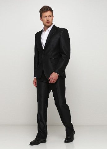 Черный демисезонный костюм (пиджак, брюки) брючный Galant
