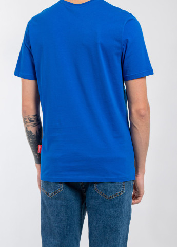 Синяя синяя футболка с вышитым логотипом Supreme Spain