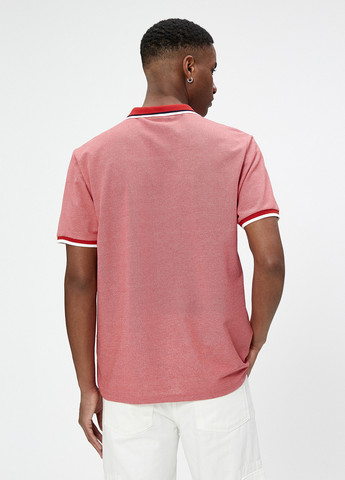 Красная футболка-поло для мужчин KOTON меланжевая
