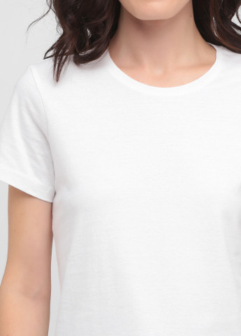 Біла всесезон футболка жіноча щільна з круглим коміром Stedman