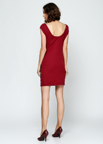 Бордовое кэжуал платье Desigual с рисунком