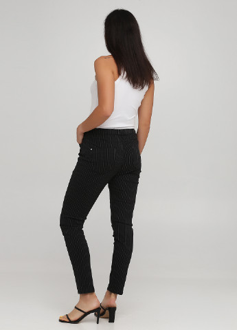 Джинси C&A скінні, вкорочені смужки чорні джинсові бавовна