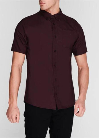 Темно-бордовая кэжуал рубашка однотонная Firetrap