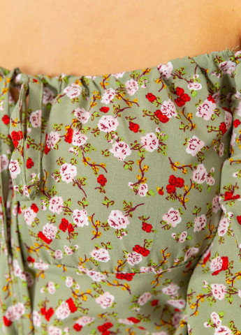 Оливкова кежуал сукня Ager з квітковим принтом