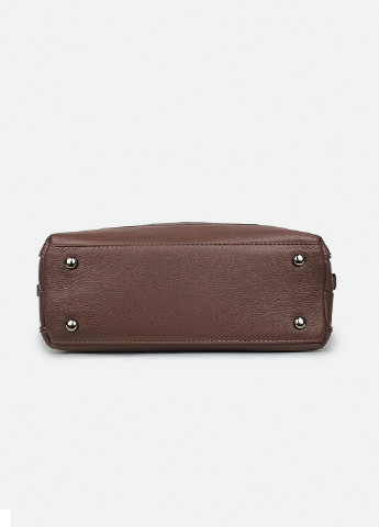 Жіноча сумка квадратна з короткими ручками середня шкіряна коричнева Fashion (234709001)